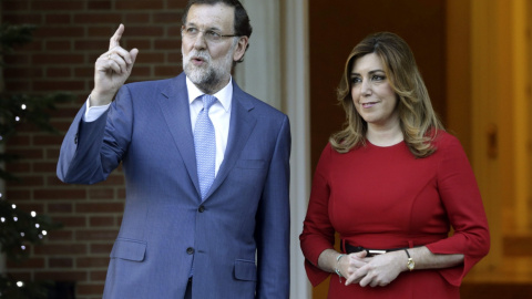 Imagen de archivo de Mariano Rajoy y Susana Díaz en La Moncloa. - EFE