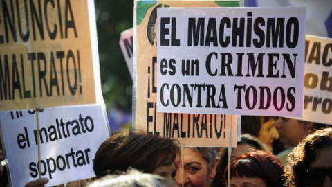 Manifestación contra la violencia machista, en Madrid. AFP/Curto de la Torre