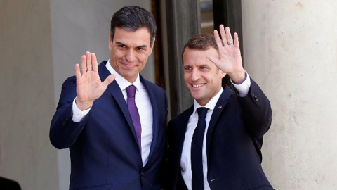 23/06/2018 - Emmanuel Macron y Pedro Sánchez en su última reunión en el Elíseo el 23 de junio de 2018 | EFE/ Archivo