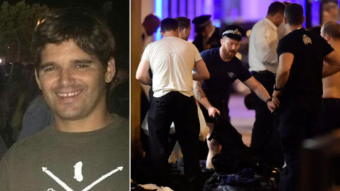 El español Ignacio Echeverría. A la derecha, imágenes del atentado en London Bridge, en Londres