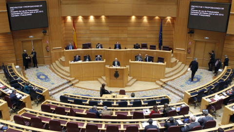 El Pleno del Senado, en el debate sobre los vetos a los Presupuestos de 2013. EFE