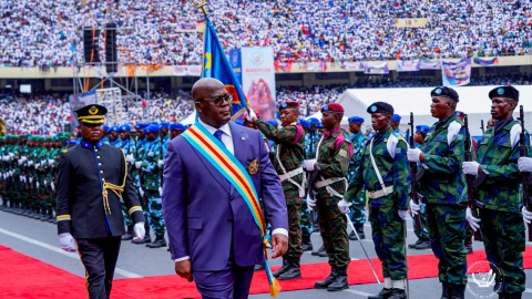 El presidente de la RCD, Felix Tshisekedi, durante la inauguración de su investidura.- REUTERS