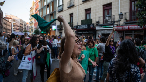 Decenas de personas marchan en la manifestación por el Día de Acción Global por la despenalización del aborto, a 28 de septiembre de 2023, en Madrid (España).- Matias Chiofalo / Europa Press