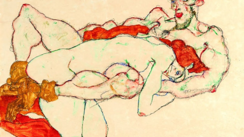 'Lovers', de Egon Schiele