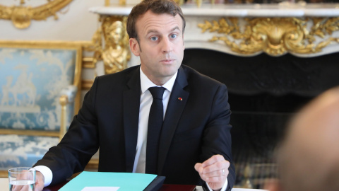 23/05/2019 - Emmanuel Macron preside una reunión del Consejo de Ministros centrada en la defensa ecológica, este jueves, en el Palacio del Elíseo, en París (Francia) | EFE/ Ludovic Marin