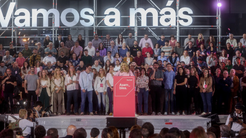 La vicepresidenta segunda, ministra de Trabajo y líder de Sumar, Yolanda Díaz, interviene durante el acto de cierre de la Asamblea fundacional de Sumar, en La Nave, a 23 de marzo de 2024, en Villaverde, Madrid (España).- Ricardo Rubio / Europa Press