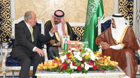 Juan Carlos I con el rey saudí EFE