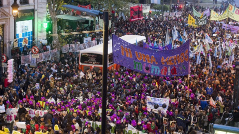 Manifestación de Ni Una Menos contra los femicidios el 3 de junio en Buenos Aires EITAN ABRAMOVICH / AFP