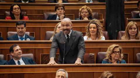 El diputado del PP Jaime Miguel de los Santos González interviene durante una sesión de control al Gobierno, en el Congreso de los Diputados en Madrid (España).-Gabriel Luengas / Europa Press