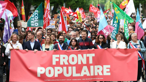 Una manifestación del Nuevo Frente Popular contra la extrema derecha en Paris, Francia.- Frederick Florin / AFP