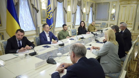 El presidente ucraniano Volodomyr Zelensky en una reunión-. EFE/EPA/UKRAINIAN PRESIDENTIAL PRESS