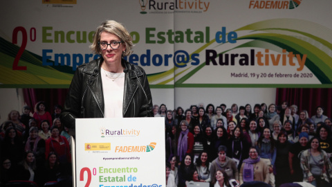 La presidenta de la Federación de Asociaciones de Mujeres Rurales, Teresa López. / Europa Press