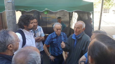 Ramón Álvarez junto a José Sarrión, portavoz de IU en Castilla y León