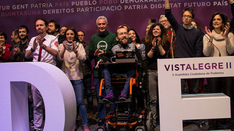 Pablo Echenique, en la asamblea de Podemos en Vistalegre. / JAIRO VARGAS