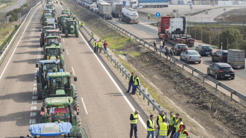 Imagen de archivo de los cortes de la carretera de Andujar (Jaén) el 30/01/20./ Francisco J. Cano (Europa Press)