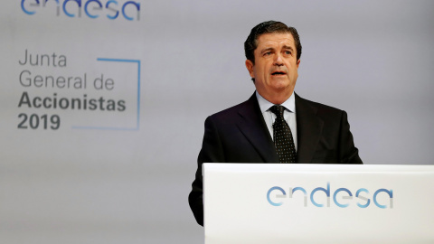 El hasta ahora presidente de Endesa, Borja Prado, en su última junta de accionistas. EFE/Chema Moya