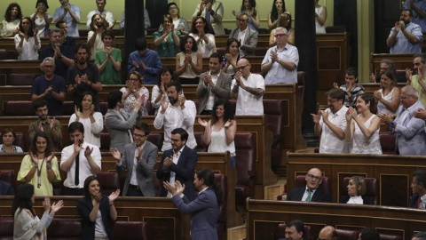 La portavoz de Unidos Podemos en el Congreso, Irene Montero. - EFE