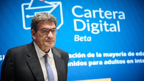 El ministro para la Transformación Digital y de la Función Pública, José Luis Escrivá, ofrece una rueda de prensa, en la sede del Ministerio respecto a la nueva cartera digital.- Jesús Hellín / Europa Press