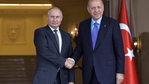 El presidente ruso, Vladimir Putin, y su homólogo de Turquía, Recep Tayyip Erdogan. Foto: Reuters