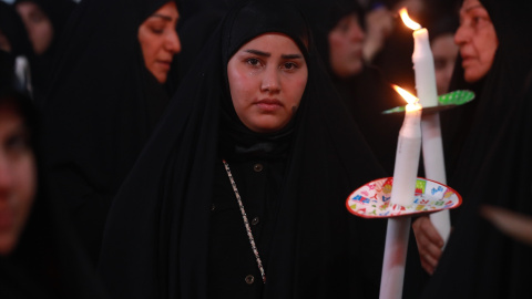 Una mujer iraquí durante una procesión religiosa.- Europa Press