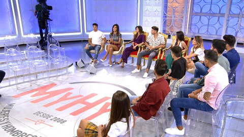 Imagen del plató del programa de Mediaset "Mujeres, hombres y viceversa". X