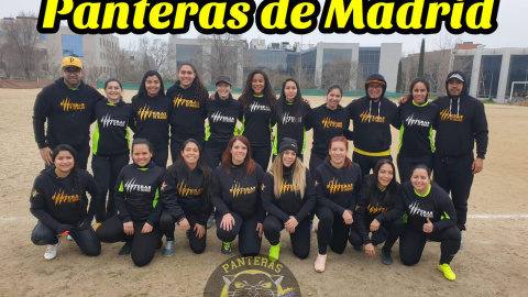 Las jugadoras de kickingball de las Panteras de Madrid.