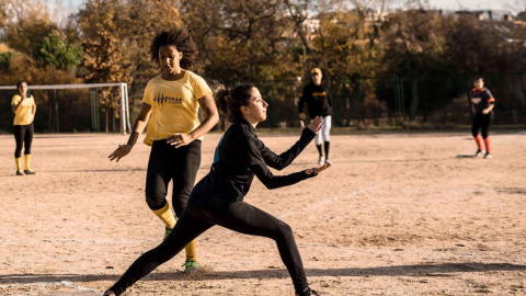 Entrenamiento del equipo de kickingball Panteras.