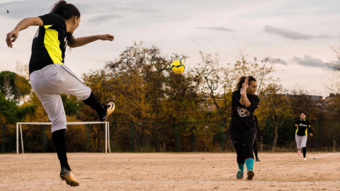 La jugadora de kickingball Cipriani Gómez, estrella de las Panteras de Madrid.