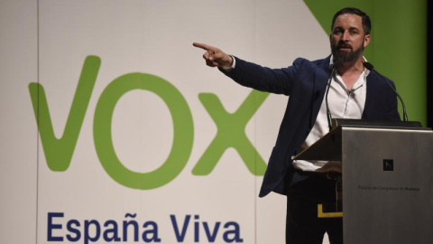 El presidente de Vox Santiago Abascal . EP