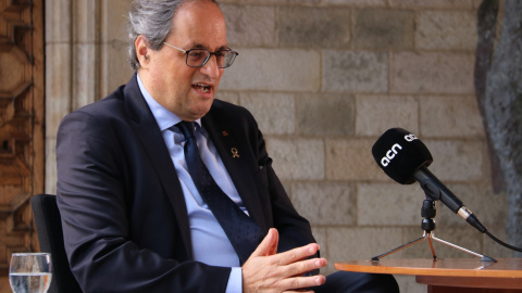 El president del Govern, Quim Torra, entrevistat per l'ACN al Palau de la Generalitat. BERNAT VILARÓ / ACN