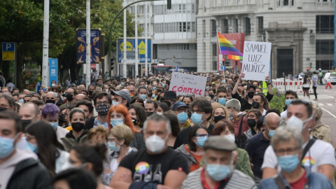  Concentración contra agresiones LGTBfóbicas, en A Coruña. M. Dylan / Europa Press.