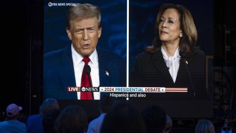  Donald Trump y Kamala Harris durante un debate presidencial. Brian Cahn/ Europa Press.