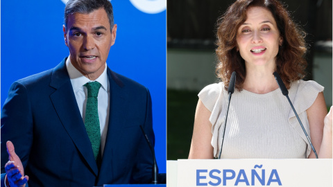 Pedro Sánchez, e Isabel Díaz Ayuso. EUROPA PRESS