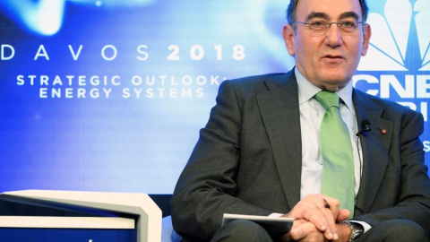 El presidente de Iberdrola, Ignacio Galán, en Davos. E.P.