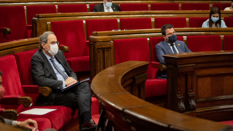 El president de la Generalitat, Quim Torra, en el Debat de Política General (DPG) al Parlament de Catalunya. David Zorrakino / Europa Press