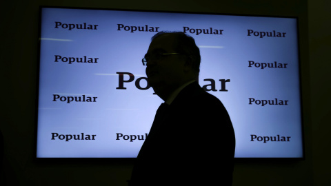 El presidente saliente del Banco Popular, Ángel Ron, durante la presentación de los resultados de 2016. EFE/Emilio Naranjo