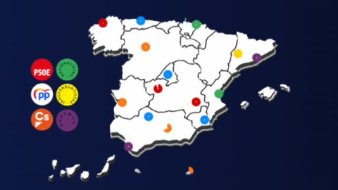 AsÃ­ queda el mapa del nuevo poder local