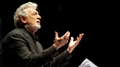 29/07/2018.- Foto de archivo del tenor español Plácido Domingo durante un concierto ofrecido en el Castillo de Peralada, en Girona, el 29 de julio de 2018. / EFE/ Robin Townsend