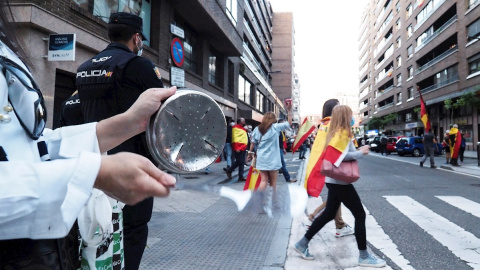 Manifestantes en Valladolid./ R.GARCÍA (EFE)