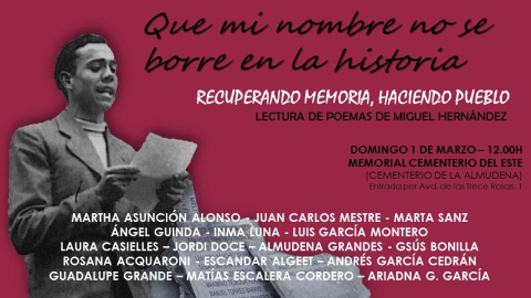 Cartel que anuncia el evento de este domingo