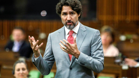 El primer ministro canadiense, Justin Trudeau, interviene en el Parlamento el pasado 20 de mayo. /REUTERS