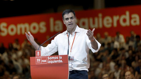 Pedro Sánchez durante su intervención en la clausura del 39 Congreso del PSOE. /EFE