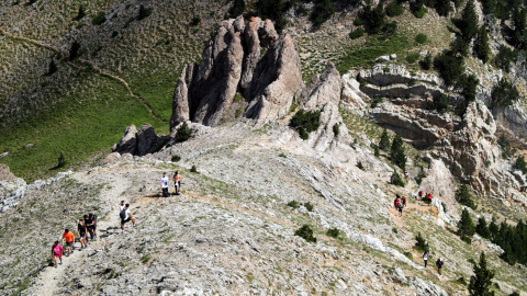 Una imatge del Pedraforca d'aquest estiu. ACN