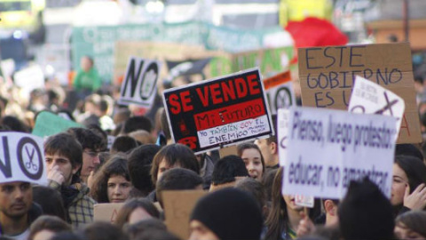 Manifestación de la marea verde en Madrid contra los recortes en la educación. / JAIRO VARGAS