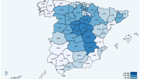 04/06/2020 - Mapa por provincias con los datos de la segunda oleada del estudio de seroprevalencia.  / MINISTERIO DE SANIDAD