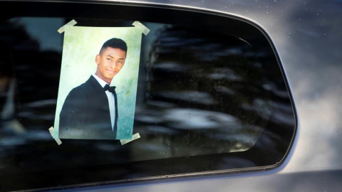 Una foto de Willy Monteiro durante su funeral esta semana en Roma. EFE/EPA/MASSIMO PERCOSSI