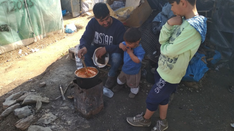 Campo de refugiados de Moria.