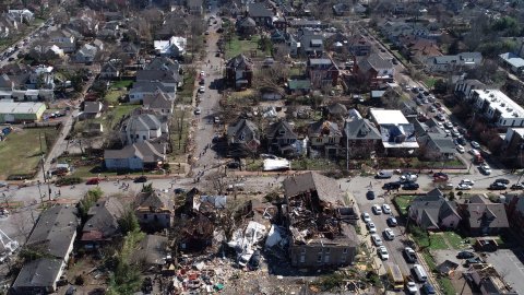 La ciudad estadounidense de Nashville desvastada por los recientes tornados en la zona / Reuters