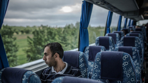 Khalil en dirección a su nuevo hogar, una vida digna y nos solo de refugio en Cecina, Toscana. REPORTAJE FOTOGRÁFICO: Pablo Tosco/ Oxfam Intermón