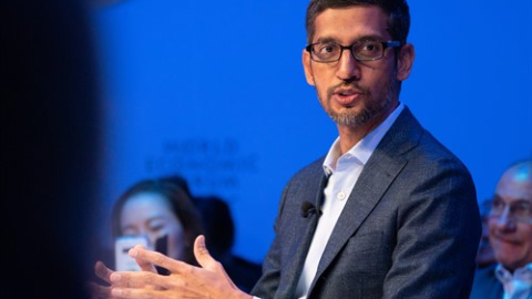 Sundar Pichai, director ejecutivo de Google. /EuropaPress /Greg Beadle/World Economic Forum/dpa